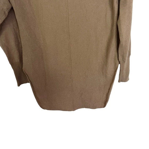 Halogen Tan 100% Cashmere Hi Low Hem Sweater XS - Picture 6 of 9